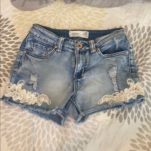 Embroidered Jean Shorts (Adrene Clothing)